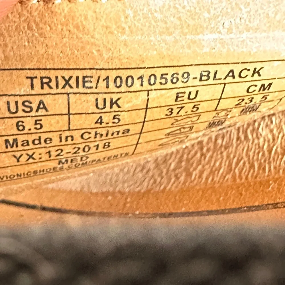 Vionic Trixie Wedge Sandals Womens 6.5 Black Good Suede Peep Toe 10010569